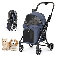 Amazon | BEBEROAD PETS X2 ペットカート 猫 小型犬 バギー 折りたたみ