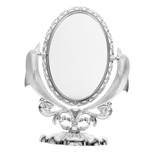 Miroir de maquillage élégant avec décor de miroir de bureau raffiné