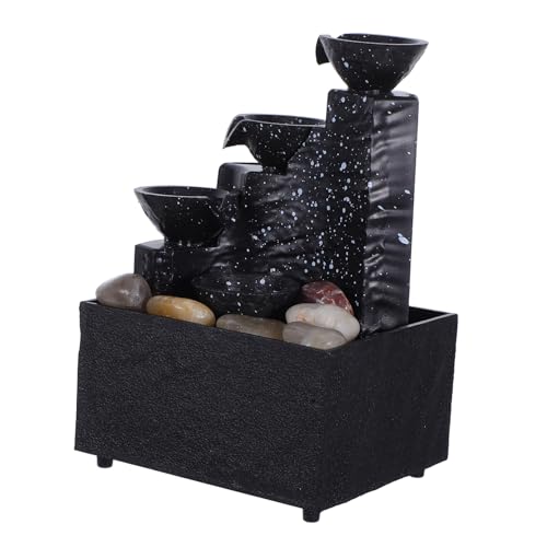 MAGICLULU Fuente De Interior Decorativa De Mesa Cascada, Artesanía Resina, Efecto Relajante, para Escritorio y Decoración De Hogar, Oficina y Meditación