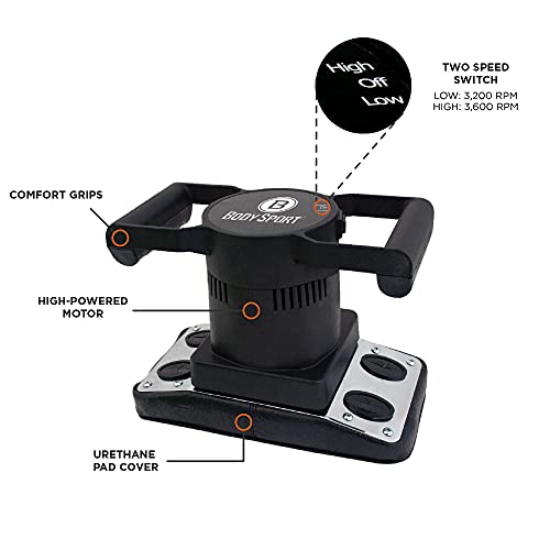 Body Sport Dual Speed Professional Vibrating Massager For Pain And Aching Muscles – Premium Chiropractic Tool Ideal For Myofascial Release And Trigger Point Therapy #TOP4