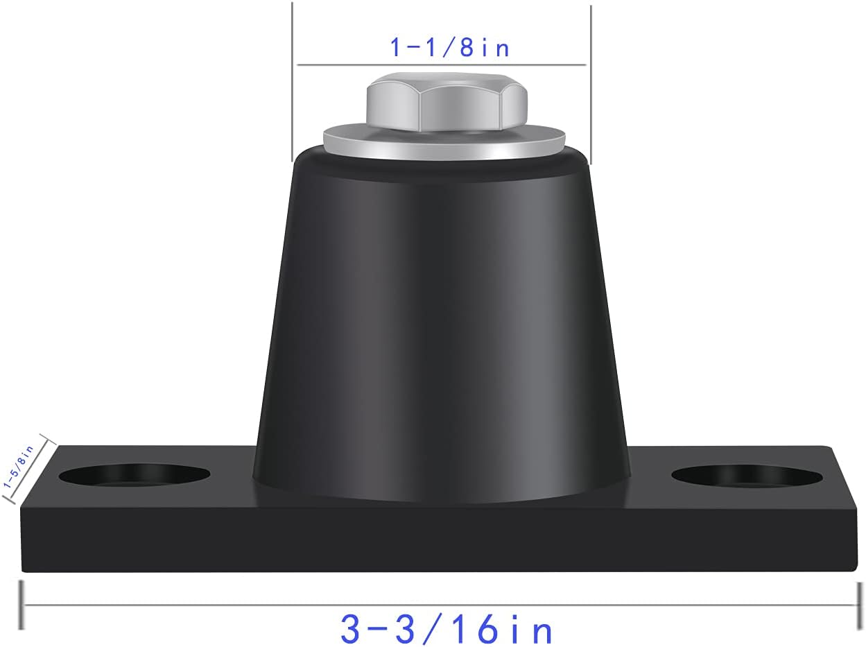 Floor Mount Vibration Isolator, 100% Neoprene, Capacity Range: 15 to 45 lb.