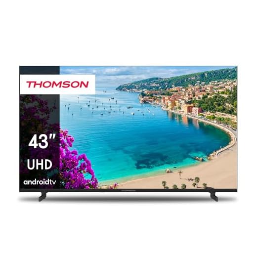 Thomson 43 Zoll (109 cm) UHD Fernseher Smart Android TV (WLAN, HDR, Triple Tuner DVB-C/S2/T2, Sprachsteuerung, Netflix, YouTube, Prime Video, Disney+) – 43UA5S13-2023