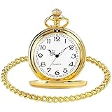 Reloj de Bolsillo, Reloj de Bolsillo para Hombre, Reloj Vintage con Cadena, Diseño Elegante para Regalos, Especial para...