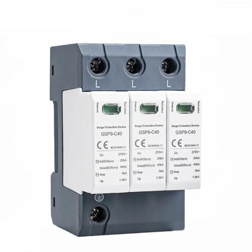 Parafoudre protection basse tension 3P AC385V 40KA dispositif rail Din