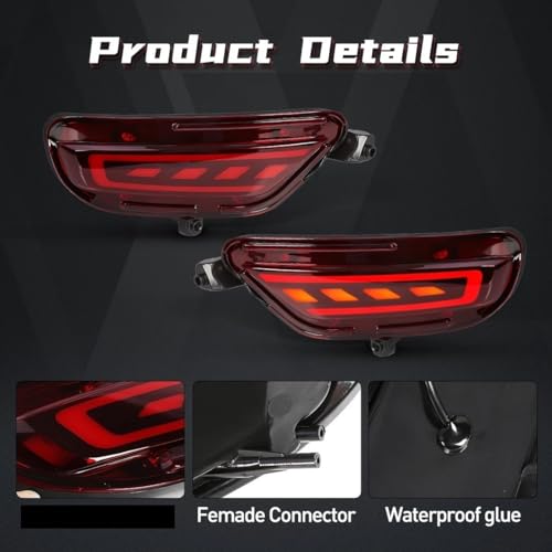 Luces traseras de coche para Mazda CX-5 2017-2021 parachoques con 3 funciones 5