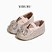 yibubu Fashion Gold Bow Baby Girl Shoes Soft Sole Crib Shoes for Infant & Toddler, Non-Slip First Walkers Newborn Baby Mary Jane Flats (6456GD12, Infant, 12 Months, Age, US Footwear Size System, Medium)