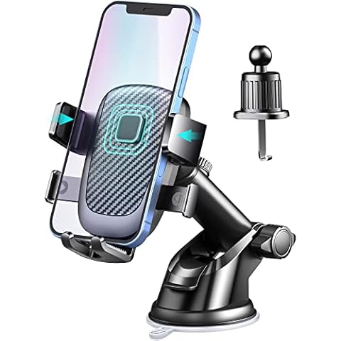 Car Phone Holder, Acrhkoor [2022 Version] 360° Rotation Universal Car Phone Mount Cradle for Dashboard/Windscreen/Air Vent, with Strong Suction , for All 4.7'' to 6.7'' Cellphones iPhone 14 13 Samsung Cover