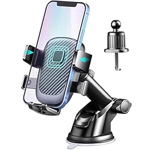 Car Phone Holder, Acrhkoor [2022 Version] 360° Rotation Universal Car Phone Mount Cradle for Dashboard/Windscreen/Air…