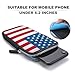 Fashion Small Cell Phone Shoulder Bag, Travel Purse Holder, Vintage Wooden American Flag Crossbody Cellphone Wallet Bag With Adjustable Strap