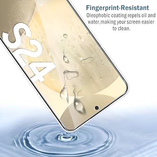 Image of Tempered Glass Screen Protector Guard Compatible For Samsung Galaxy S24 5G (Black) Edge To Edge Coverage With Easy Installation Kit