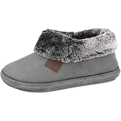 Jo & Joe Ladies Faux Suede Bootee Slippers Cover