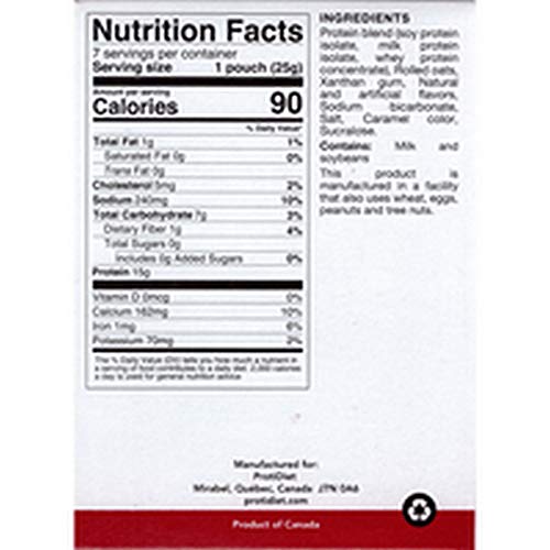 Protidiet High Protein Maple Brown Sugar Oatmeal, 15G Protein, Low Calorie, Low Carb, Low Fat, Sugar Free, Instant Diet Oatmeal Mix, Keto Friendly, Ideal Protein Compatible, 7 Count Box #TOP2