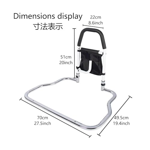 Kratka ochronna na łóżko, składana kratka bezpieczeństwa obok łóżka, dla dorosłych i osób starszych, uchwyt bezpieczeństwa pod materacem do domu, pasuje do większości rozmiarów Kingsize, Que