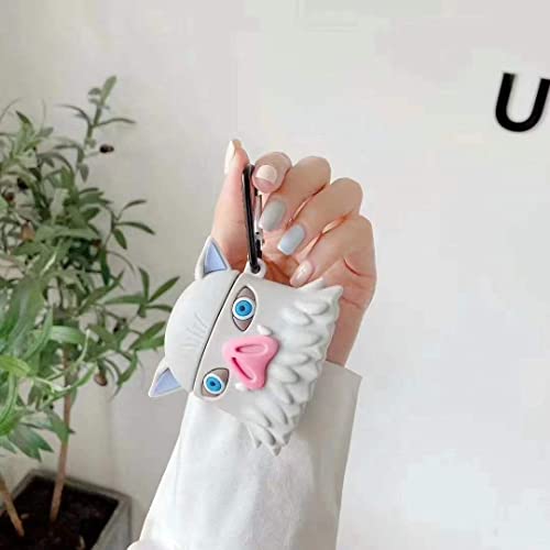 Cute Case For Airpods 3Rd Generation 2021,3D Cartoon Kawaii Airpods 3 Cover Fashion Design For Girl Boys Teens Unique Shockproof Protective Silicone Demon Slayer Case For Airpod 3 Earphone (Boar Head) #TOP4
