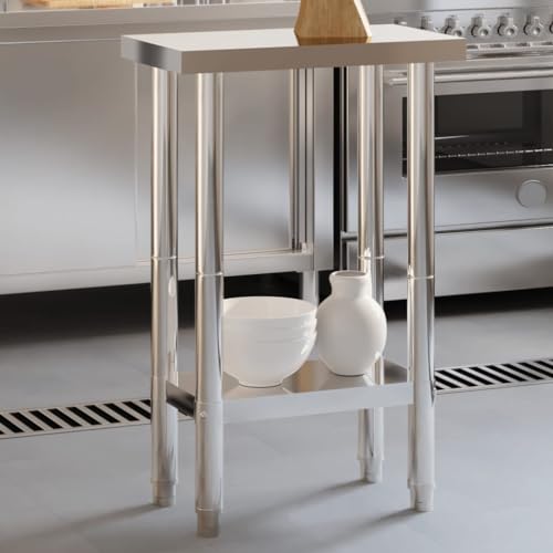 SKM Kitchen Work Table 55x55x85 cm Stainless Steel (Weight-10KG)