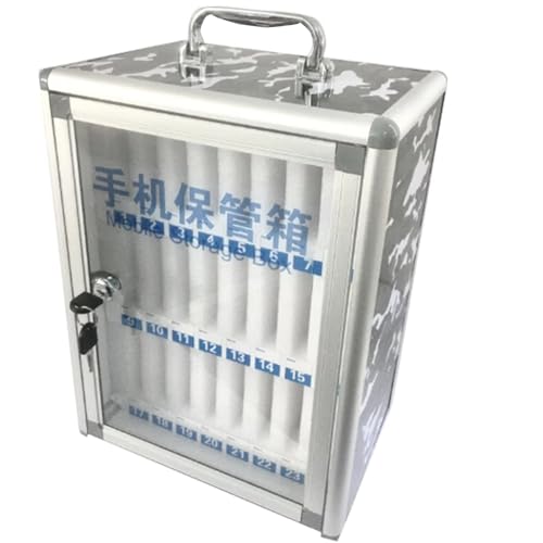 Caja fuerte for teléfono móvil con múltiples ranuras Portátil y montable en la pared Bloqueable aluminio que no daña el Adecuado for muchas ocasiones(24 bit)