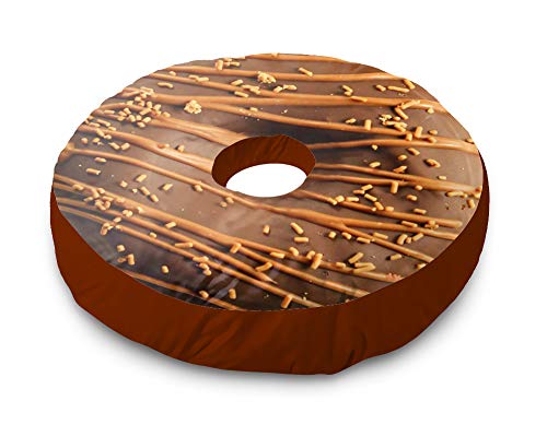 Image of Kesar Enterprises Donut /Doughnut Cushion /Pillow | Velvet Fabric|Birthday Gifts | Soft Toys | Suitable for Wheelchair, Car Seat, Home or Office for Kids Cushion | Size 14x14 inches