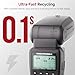 PHOTOOLEX Flash Speedlite with Wireless Flash Trigger TTL HSS 1/8000s GN60,Built-in 2.4G Wireless System Compatible with Canon Cameras Fully Automatic Wireless Flash