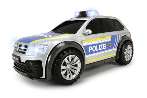 Dickie Toys VW Tiguan R-Line Polizeiauto (25 cm) mit Licht & Sound - Lizenziertes Polizei-SUV Spielzeug ab 3 Jahre, inkl. Batterien - 203714013