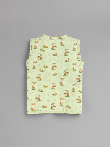 Image of HELLCAT 100% Cotton Front Open Jhabla Vest & T Shirt for Babies - Pack of 5 (Unisex,Sleeveless)