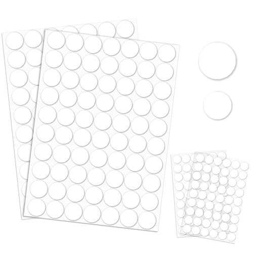 248Pcs Double Sided Sticky Dots - 0.5", 0.8" Clear Removable Glue...
