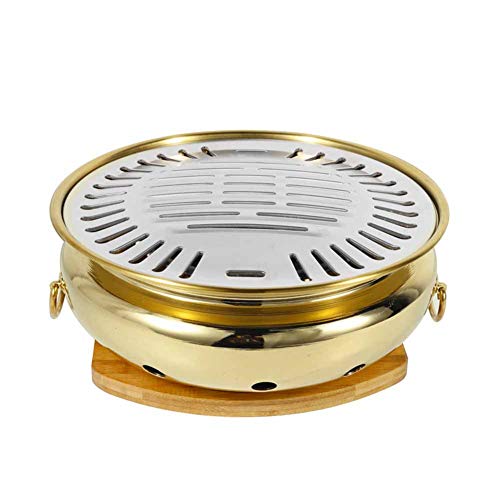 Stainless Steel Charcoal Barbecue Grill, Desktop Grill Charcoal Grill Pan Consumer And Commercial Split Barbecue Frying Pan,M