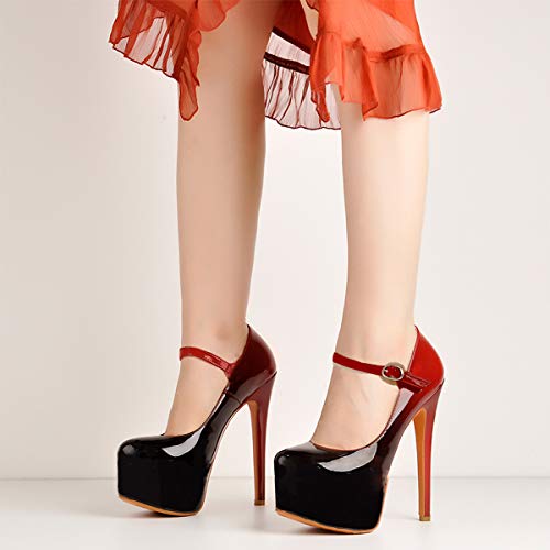 Yolkomo Platform Heels for Women Ankle Strap Stiletto High Heel Sandals2