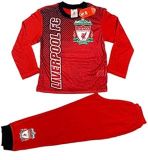 Liverpool FC Sublimation Print Junior Kids Football Soccer Pyjamas-4-5 Years Red