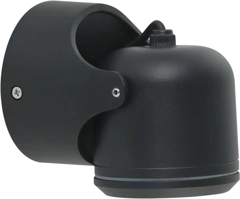 TEKLED Up Down Tiltable Black Outdoor Wall Light, 1 Lamp