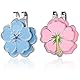 lasuroa 2 Stück Magnetischer Golfball-Marker & Hutclip, Blumenförmig Golfball-Marker-Set mit Starkem Magneten Golf-Hutclip-Zubehör für Männer Frauen Taschen-Dekoration (Blau, Rosa)