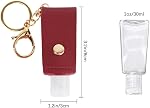10 PCS Porte-clés, porte-clés porte-sanitaire, en cuir Portable de taille de voyage avec clip (1 oz/30 (en ml)