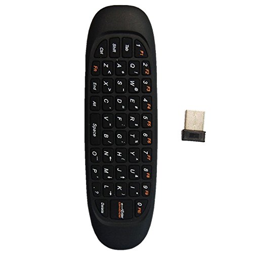 Controle Mini Teclado Air Mouse Wireless Sem Fio Android Pc Tv C120 Preto