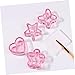 CRILSTYLEO 4pcs Pink Crystal Cup Set Manicure Care Nails Dish Dish Pink Heart Shape
