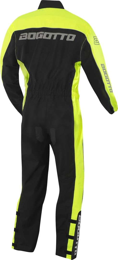 Bogotto Rain 1-Teiler Motorrad Regenkombi, schwarz/gelb, XL
