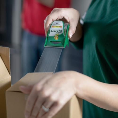 Image of Duck EZ Start Packing Tape with Dispenser, 6 Pack | Frustration-Free, Whisper Quiet, Clear, Moving & Shipping Boxes, Homes, Offices, 1.88 Inch x 22.2 Yards