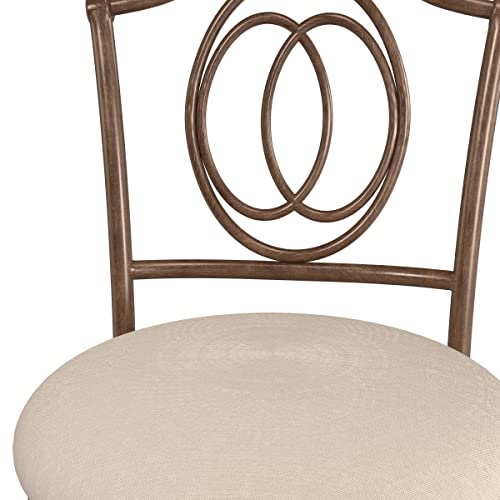 Hillsdale, 50945A, Emerson Metal Vanity Stool, Golden Bronze #TOP6