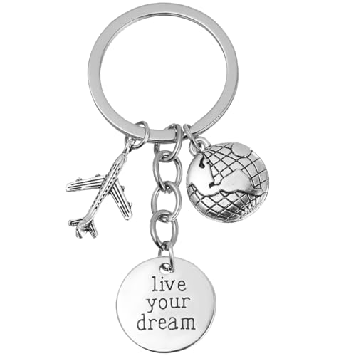 Amosfun Porte-Clé Avion Personnalisable En Alliage De Zinc - Cadeau Unique Pour Hommes, Femmes Et Enfants, Design éLéGant Et Souvenir Inspirant