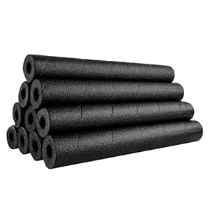 ATROPOS Foam Pipe Insulation Tubes, 10 Pack Spiral Foam Covers, 15.7Inch Cuttable Grip Wrap for Winter Pipe Insulation, Summer Anti-Scald Protection, Swimming Pool Rails, Stair Railings, Gym Equipment