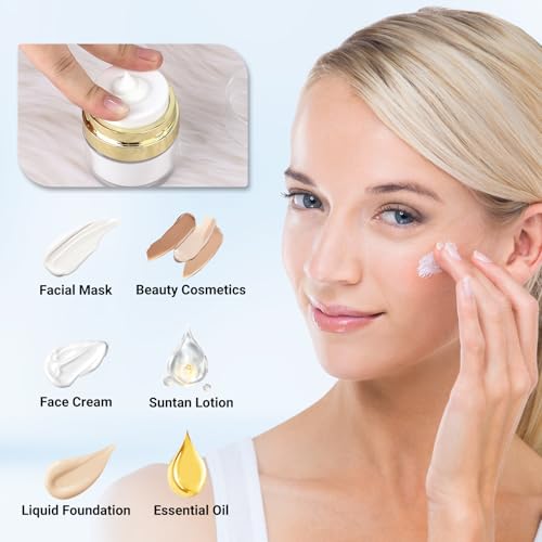 Image of Segbeauty 3Pack Airless Pump Jar Lotion Container, Mixed Pack Empty Cream Subpackage Jar Vacuum Bottle Dispenser, Gold Refillable Cream Vacuum Bottles Travel Size for Lotion Moisturizer Creams