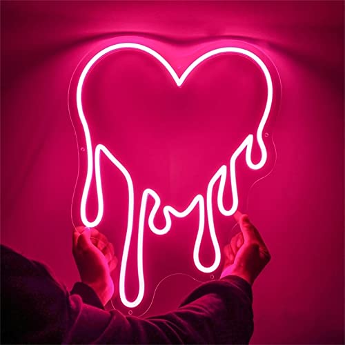 Create a Statement with this EyeCatching Drip Heart Neon Sign