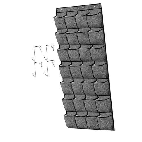 Organizador de puerta para zapatos con tabla numerada y 28 bolsillos colgantes 3