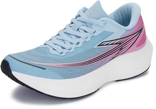 WHITIN Carbon Plated Race Running Shoes for Women Size 8 Comfortable Walking Cushion Runing Athletic Sneakers for Ladies Blue Pink 40
