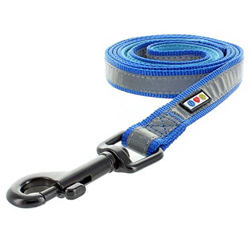 Pawtitas Correa para Perros Extra pequeños y pequeños Correa Reflectante para Entrenamiento y antitirones de Mango Acolchado Ideal para adiestramiento de Perros - Plomo para Perros pequeños Azul Cover