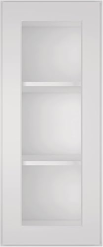 LOVMOR Armario montado en la pared, botiquín, almacenamiento sobre el inodoro con puerta de cierre suave y estante ajustable para baños, cocinas,