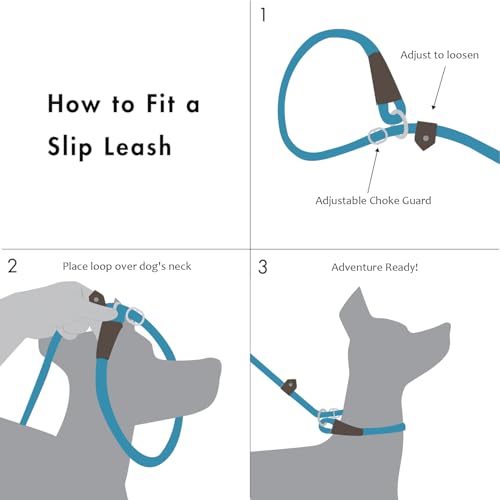 Image of Forever Friends Extremely Durable Dog Rope Leash, Mountain Climbing Rope Lead, Strong, Sturdy Comfortable Leash Supports The Strongest Pulling Large Medium Dogs 6 feet, Blue