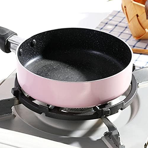 SOLUSTRE Cast Iron Wok Ring Non Slip Stove Trivets Cooktop Range Pan Holder Stand Gas Stove Rack Burner Bracket for Gas Hob Stove Accessories Black