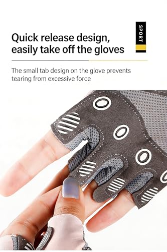 Guantes de ciclismo sin dedos con gel antideslizante miniatura 3