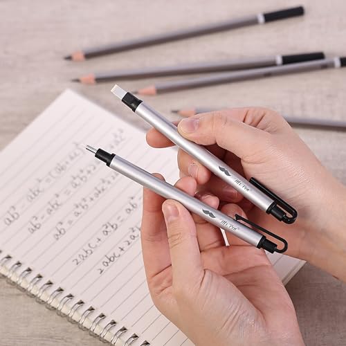 Mr. Pen - Borracha estilo caneta, 2 unidades, ponta quadrada e redonda, borrachas de lápis, mecânica