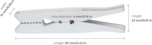 Miniatura 7 de Plasti-Flex Alfileres de ropa  Alfileres de ropa de plástico resistente  Pinzas para colgar ropa, secar, recortar  Clips de lavandería para secar la