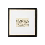 Petal Lane Antique Wall Decor - Framed Antique Decor - Make Your Own Gallery Wall Frame Set - Dark Academia Wall Decor - Canvas Wall Art with Vintage Frame (Tuscan Village)